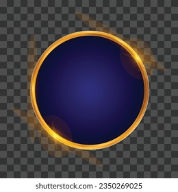 Diseño de marco dorado vectorial realista