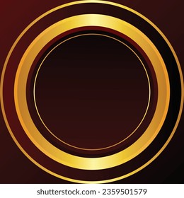 Vector realistic golden frame design background