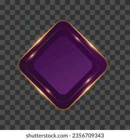 Vector realistic golden frame template.