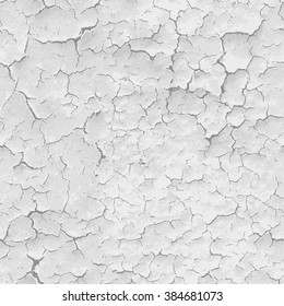 Vector realistic grunge gray seamless background - wall covered with cracked paint. EPS8