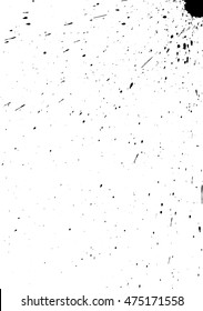 Vector realistic grunge ink splatter design illustration isolated on white background. Graphic elements.

