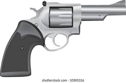 vector of realistic hand gun