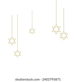 Vector realistic hanukkah element isolated on white.