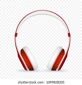 Vector realistic headphone for element   advertising music festival.