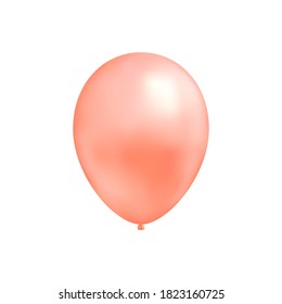 Globo de helio vectorial realista aislado en fondo blanco.