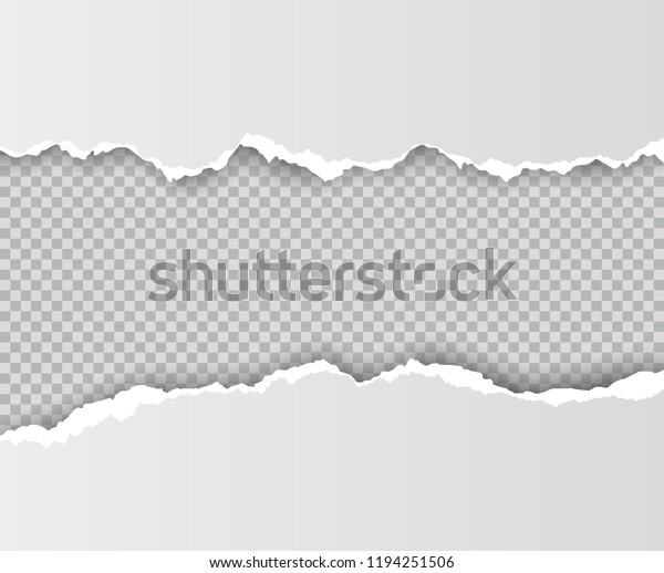 Vector realistic hole torn in paper with\
shadows isolated on transparent\
background