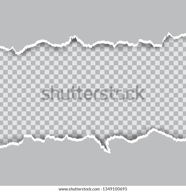 Vector realistic hole torn in paper with\
shadows isolated on transparent\
background