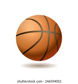 Vector Realistic Illustration Basketball Ball Stock Vector (Royalty ...