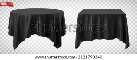 Similar – Image, Stock Photo round black table with wooden chairs in outdoor garden in the morning