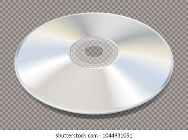 ilustración realista vectorial del disco CD o DVD en blanco