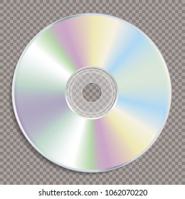 vector realistic illustration of blank CD or DVD disc