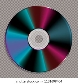 ilustración realista vectorial del disco CD o DVD en blanco