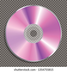 vector realistic illustration of blank CD or DVD disc