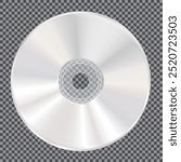 vector realistic illustration of blank DVD disc