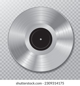 vector realistic illustration of the blank platinum LP 