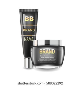 Vector realistic illustration. Body care, skin protect, natural product