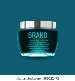Vector realistic illustration. Body care, skin protect, natural product