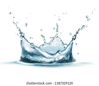 Vector Realistic Illustration Clear Transparent Blue Stock Vector ...