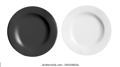 
Vector realistic illustration of cups. White and black porcelain plates. View from above.Vector realistic illustration of cups. White and black porcelain plates. Top view isolated objects.