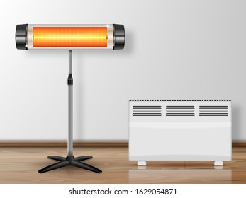 Vector realistic illustration heating devices