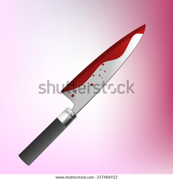 包丁のベクター画像のリアルなイラスト 血まみれのナイフ のベクター画像素材 ロイヤリティフリー