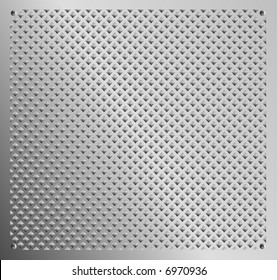 vector realistic illustration of the pyramidal metal plate