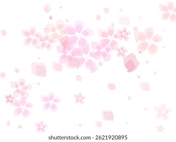 Vector realistic illustration of spiral air vortex with flying blossom petals, magic dust splash ,romance, floral spring season or wedding invitation with rose pastel colors