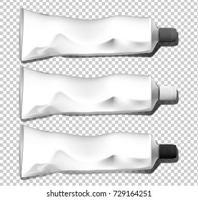 Vector realistic illustration of tube set isolated on transparent background