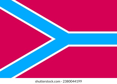 Vector realistic illustration of Ukrainian Flag of Druzhkivka on a transparent background.