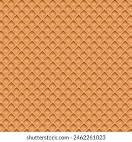 Vector realistic illustration of waffle