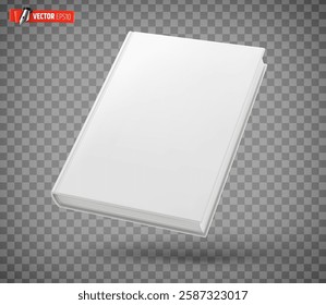 Vector realistic illustration of a white book on a transparent background. - Powered by Shutterstock - Get 15% off with code: PIKWIZARD15