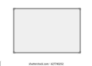 Vector realistic ilustration empty whiteboard isolated on white background