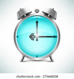 Vector realistic image of an alarm clock in a nautical theme.
