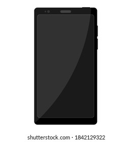 imagen vectorial realista de un teléfono negro