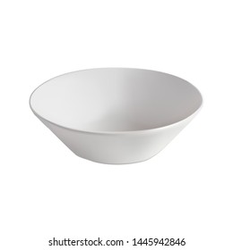 
Vector realistic image of white porcelain plate. Isolated image of tableware.