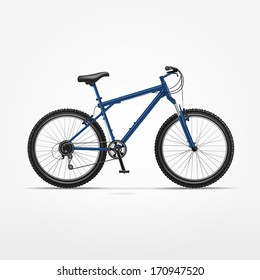 Vector Realistic Isolated Bicycle