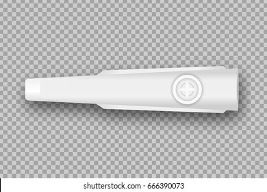 Vector Realistic Isolated Blank Template Kazoo On The Transparent Background. Concept Of Music And Musical Instruments.