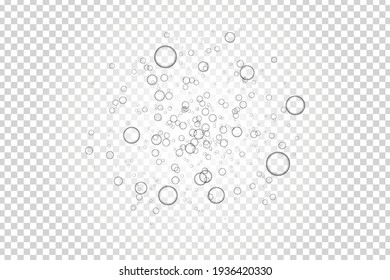 Vector realistic isolated bubbles for template and layout covering on the transparent background.