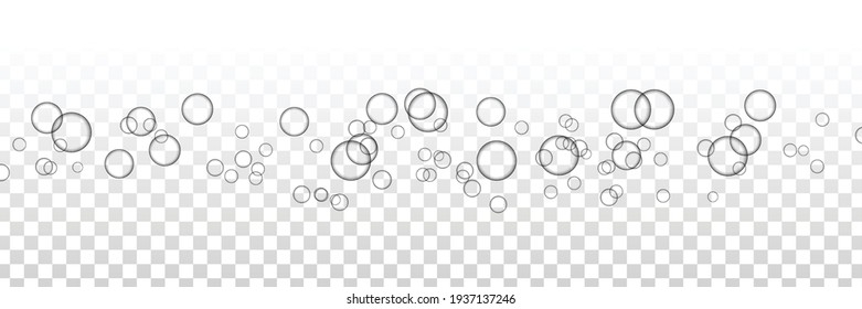 Vector realistic isolated bubbles for template and layout covering on the transparent background.