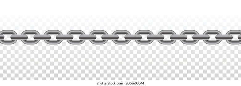 Cadena aislada vectorial realista para la decoración y cubierta sobre el fondo transparente.