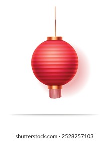 Vector realistic isolated Chinese Lantern on the white background. Concept of Happy Chinese New Year.