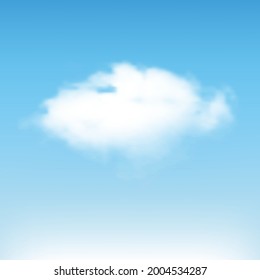 Vector realistic isolated cloud. Cloud on blue sky. cloud for template decoration and mockup covering isolate on blue sky. Vector illustrator.