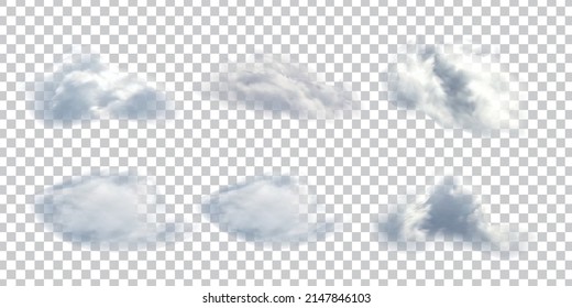 Vector of Realistic Isolated Cloud on Transparent background