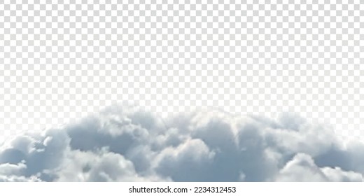 Vector realistic isolated cloud on the transparent background.