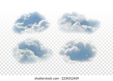 Vector realistic isolated cloud on the transparent background.