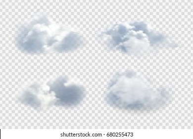 Vector realistic isolated cloud on the transparent background.