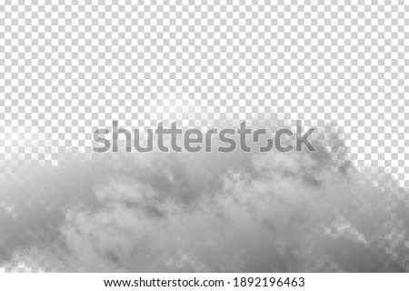 Vector realistic isolated cloud sky for template decoration and covering on the transparent background. Concept of storm and cloudscape.