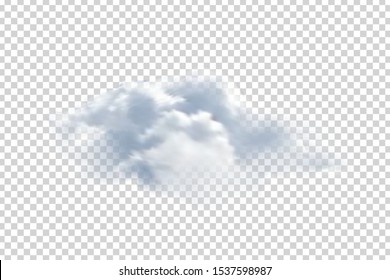 Vector realistic isolated cloud for template decoration and mockup covering on the transparent background. Concept of storm and sky.