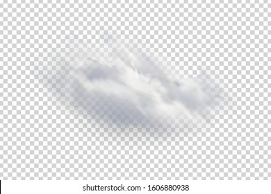 Vector Realistic Isolated Cloud For Template Decoration And Mockup Covering On The Transparent Background. Concept Of Storm And Sky.