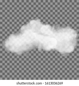 Vector realistic isolated cloud for template decoration and mockup covering on the transparent background. Concept of storm and sky.